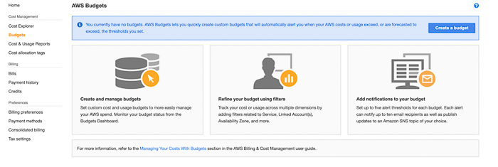 AWS Dashboard screenshot