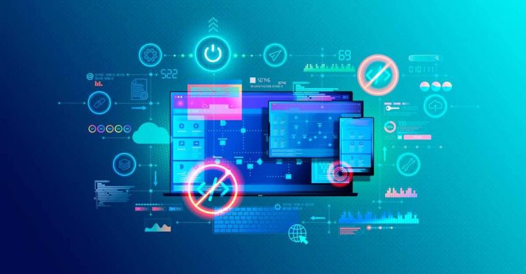 Low Code and No Code Development Platforms - Conceptual Illustration