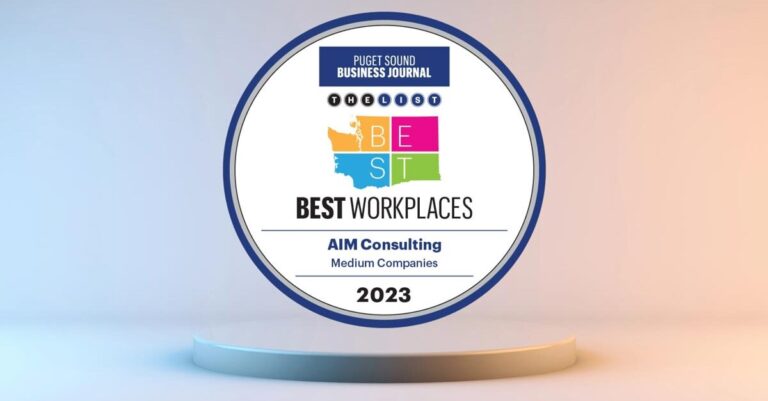 Award badge for Puget Sound Business Journal Best Workplaces 2023